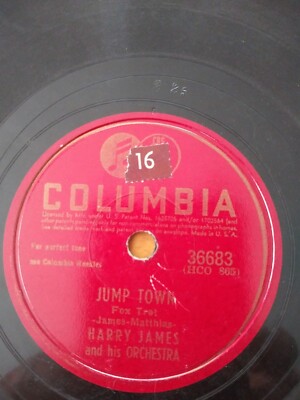 Columbia Record 78 Harry James and his Orchestra 1) Cherry 2) Jump Town