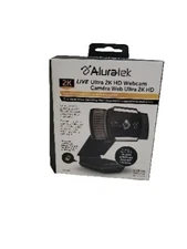  Aluratek Ultra 2K HD Webcam Autofocus Camera Stereo Noise Cancelling AWC2KF