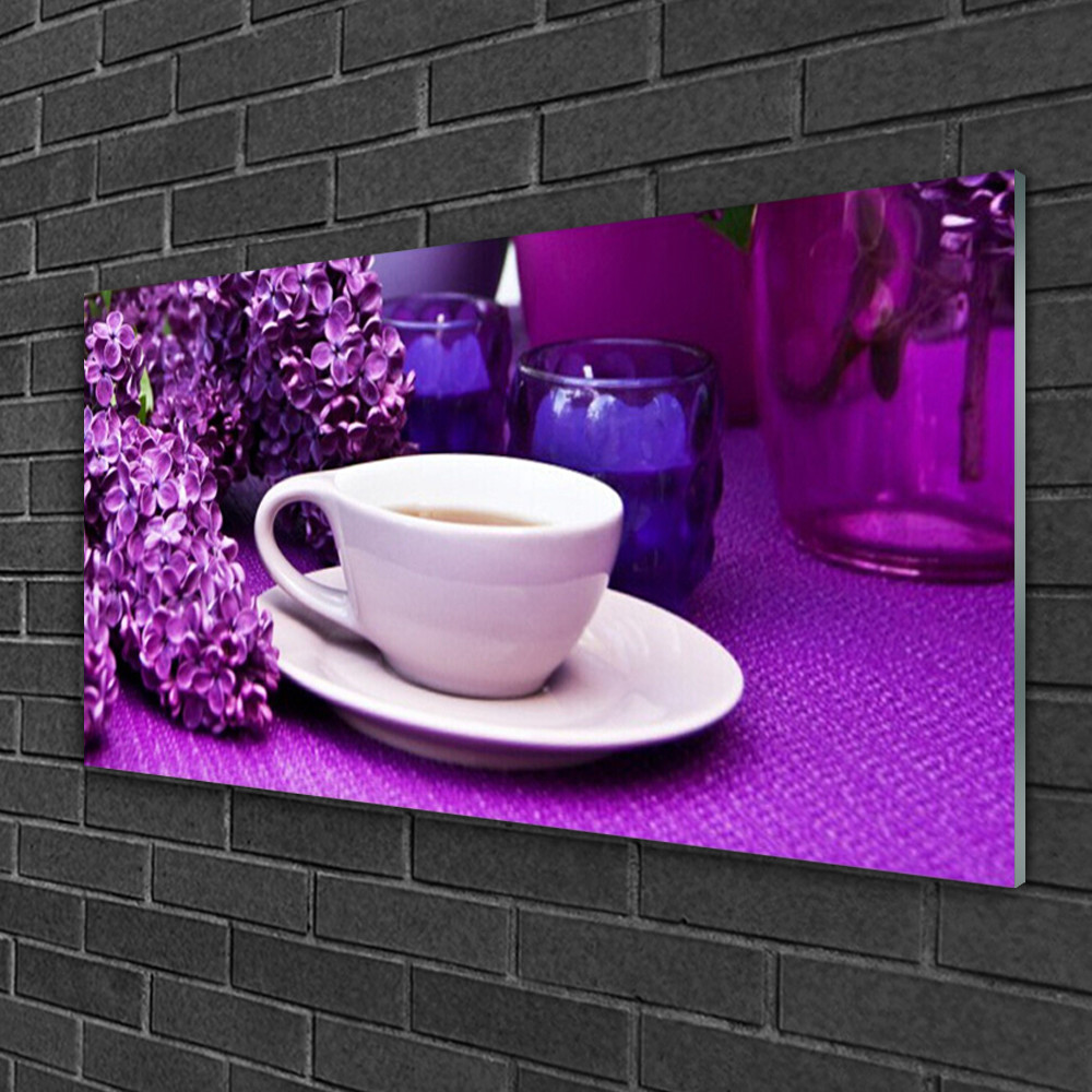 Impression sur verre 100x50 Fleurs Tasse Tulup grand format pour déco murale moderne
