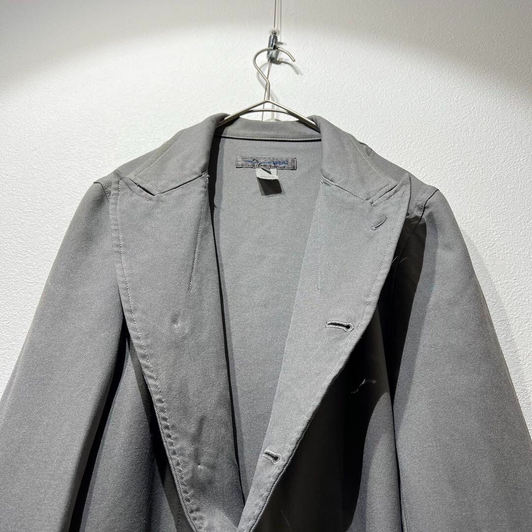 【CDG SHIRT】SHRINKED BIAS TAILORED JACKET COMME des GARCONS SHIRT Polyester Shrunken Tailored Shirt