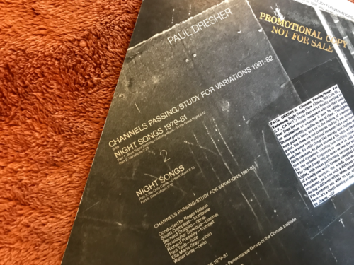 PAUL DRESHER: Nachtlieder / Kanäle passieren NEW ALBION LP 1984 Original Avant PROMO - Bild 6 von 6