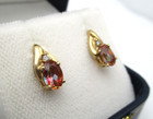 10K Yellow Gold Topaz Drop Earrings [E246] — photo 2