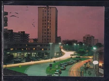 Postcard Udine Piazzale Cella Notturno Perfumeria F595