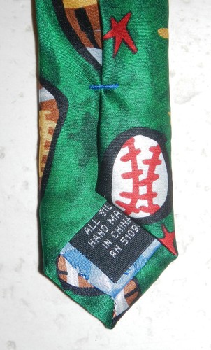 NWT Expressions The Jimmy Fund Sports Theme Football Baseball Mens Silk Neck Tie - Picture 5 of 7