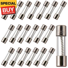 T1AL250V 5x20mm 1A 250V Slow Blow Fuses 1 amp 250 Volt 0.2 x 0.78 Inch Glass Tub