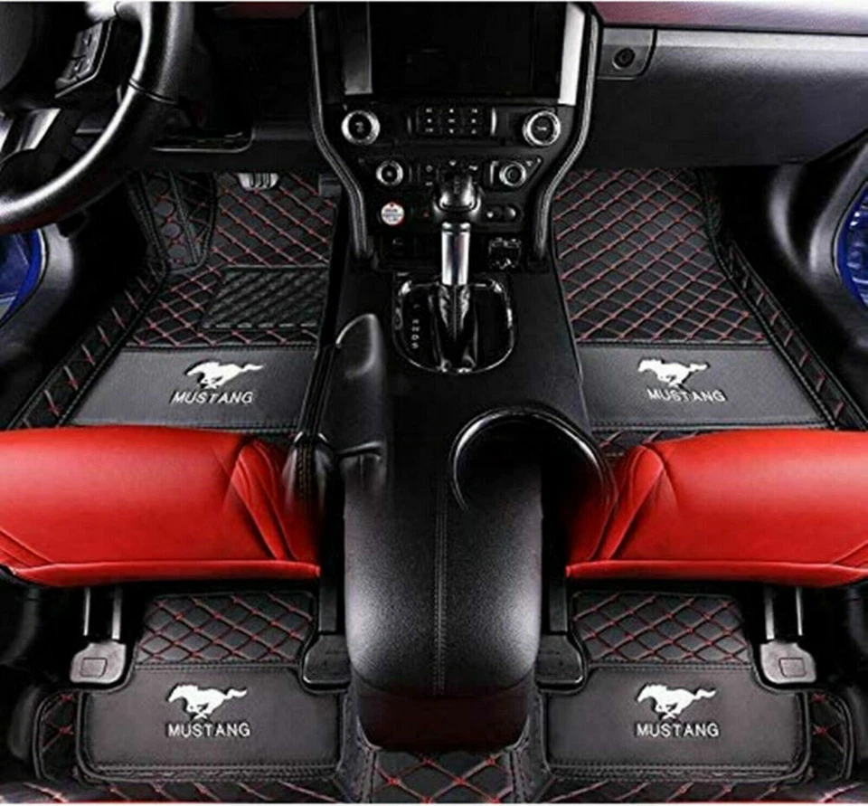 For Ford Mustang Car Floor Mats Right Hand Drive 1994-2025 Auto Liner Waterproof Foto 4 de 4