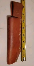 Vintage Leather Tool Pouch Sheath Open Bottom Utility Holder
