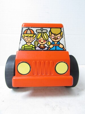 Vintage Orange Tupperware Tupper Toys Pick-Em-Up Truck #1342 Childrens Toy Car