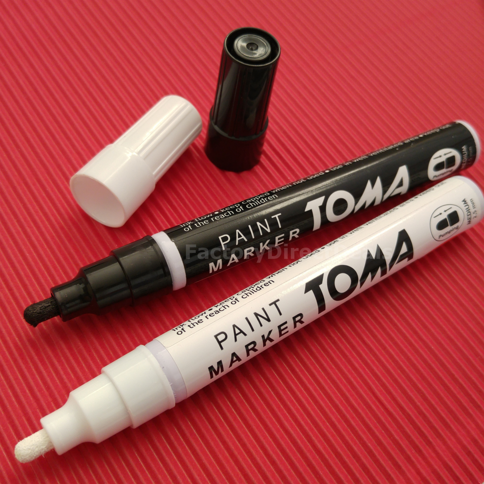 Permanent Waterproof Oil Based Paint Marker Pen Set Of 2 BLACK And