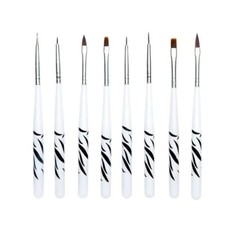 8PCS Nail Art Brush Painting Design Dotting Drawing Polish Brush Pen Liner Set
