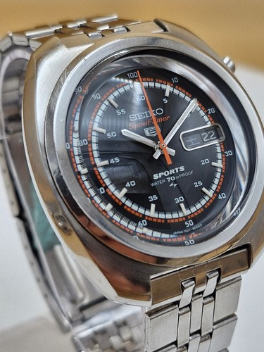 WUNDERSCHÖNE SEIKO 7017 AUTOMATIK FLYBACK CHRONOGRAPH UHR VON 1971 JDM KANJI