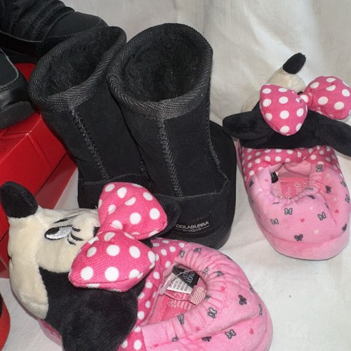 Lot Of Size 7 Toddler Girls Puma Koolaburra boots 2 Minnie Mouse Slippers - Picture 7 of 9