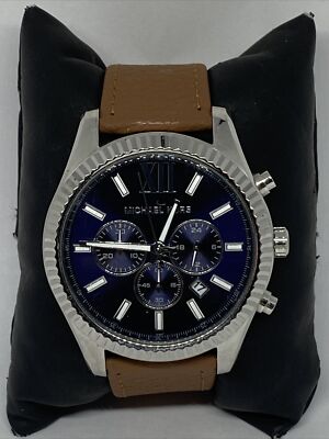 Brown Leather Analog Dial Quartz Watch 