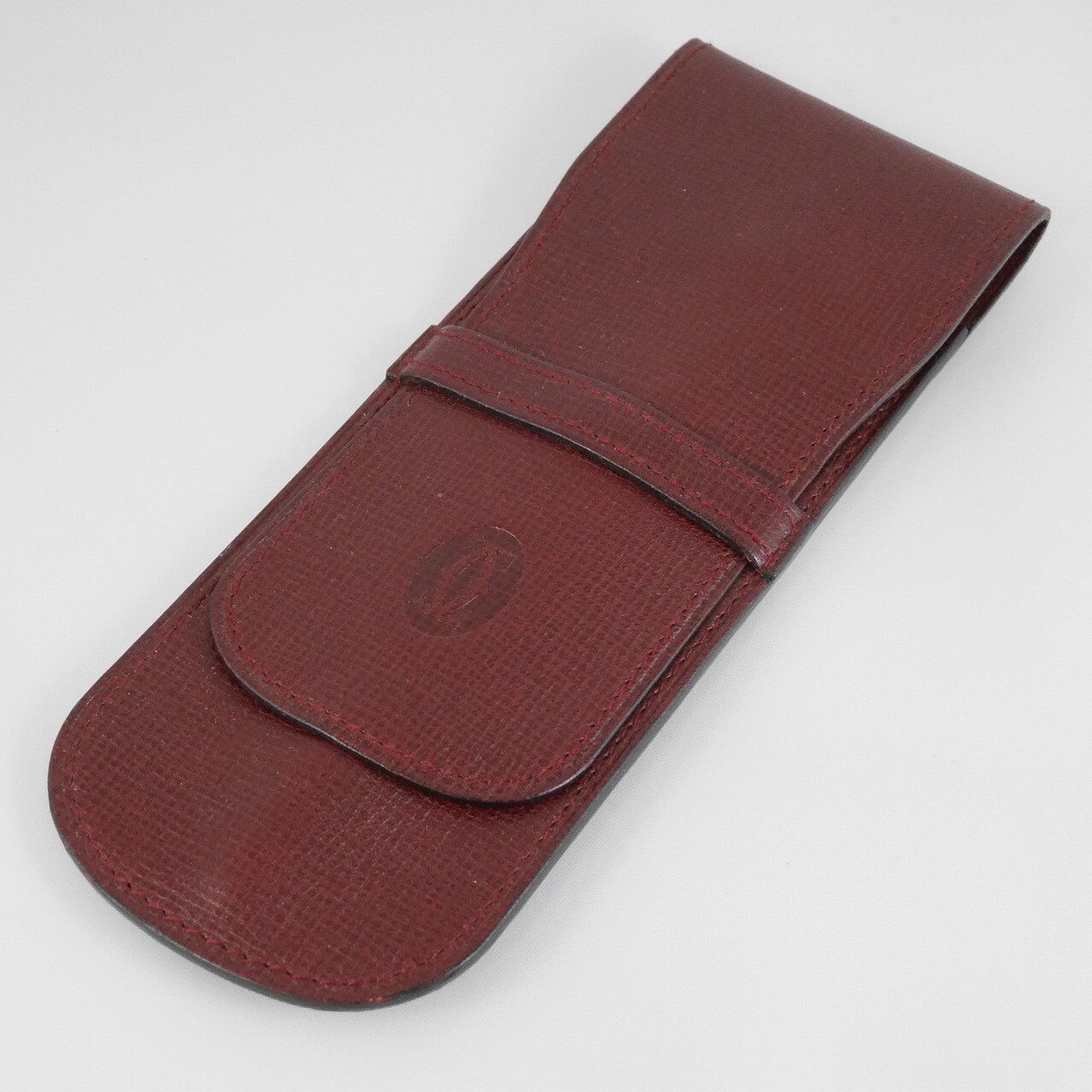 Cartier ペンケース Cartier Pen Pouch Case Bordeaux (used) FREE SHIPPING