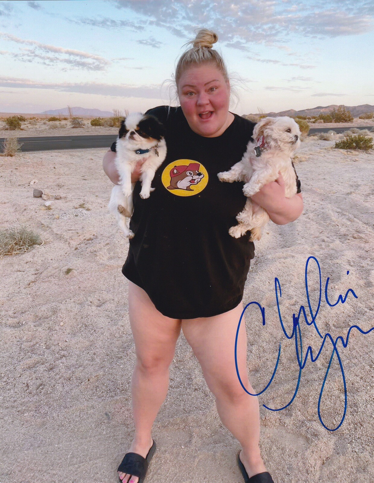 Comedian CHELCIE LYNN Signed 8x10 Autographed Photo Trailer Trash Tammy