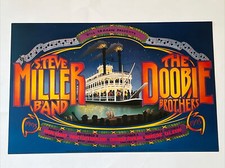 Doobie Brothers Steve Miller Original Concert Poster 1995 New Orleans Boat BGP