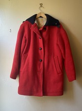 RARE Red 1970s Hudsons Bay Wool Coat Women  s Size 8 S/M