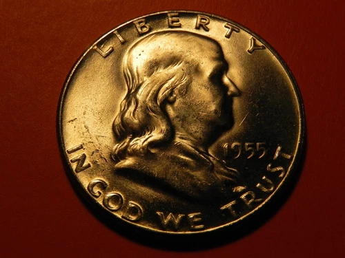1955 Franklin Half Dollar Gem Bu 90% Silver BB282