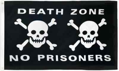 Death Zone Pirate 3x5ft Poly Pirate Flag No Prisoners No Mercy Pirate Ship Flag