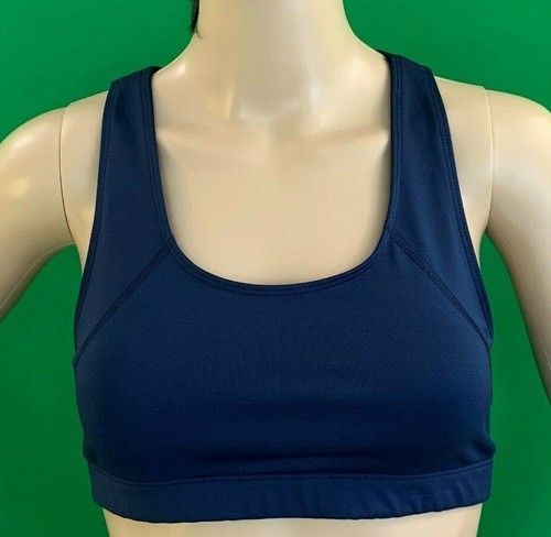BCG GIRLS Training Solid blue/white//black/gray raceback Sports Bra,M,L,XL - Picture 4 of 9