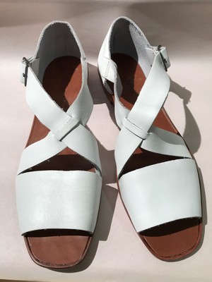 white dressy strappy sandals