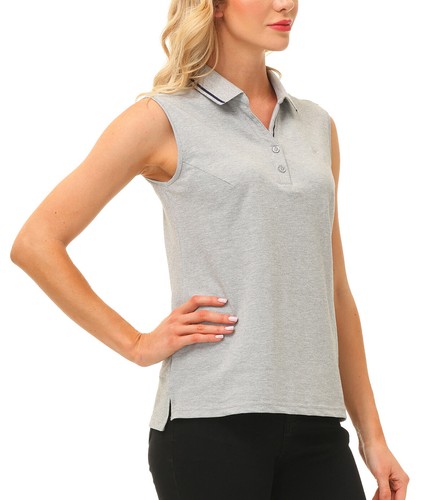 Women Button Golf Polo Gym Sleeveless Shirt T-shirt Casual Climbing Tennis Top - Picture 100 of 182