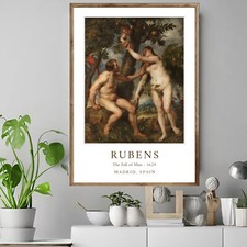 Peter Paul Rubens -The Fall of Man- Vintage Museum Wall Art Poster/Canvas Print