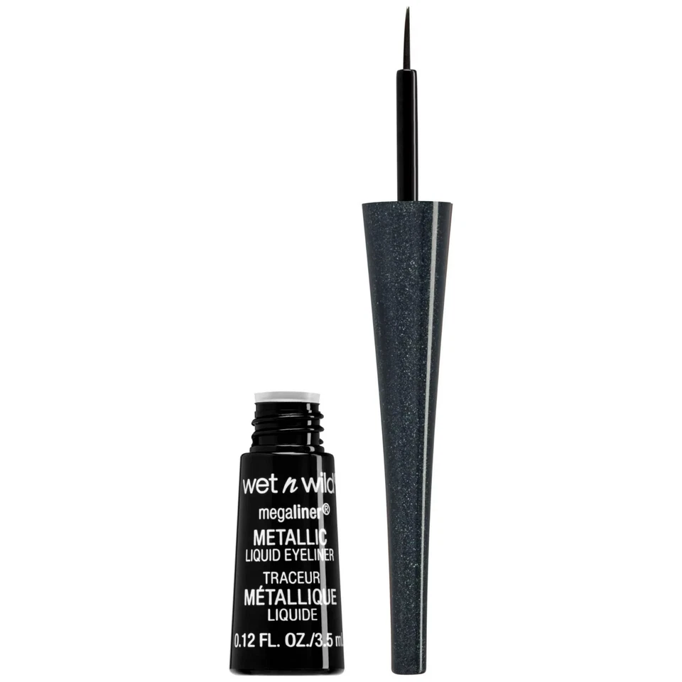 wet n wild MegaLiner Liquid Eyeliner - 111A Metallic Cosmic Black - 2 PACK - Image 2 of 3