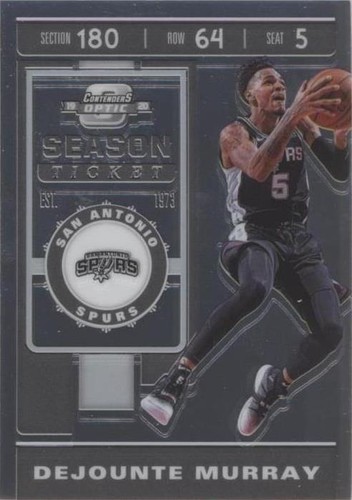 2019-20 Panini Contenders Optic #75 Dejounte Murray Blue /99 Spurs