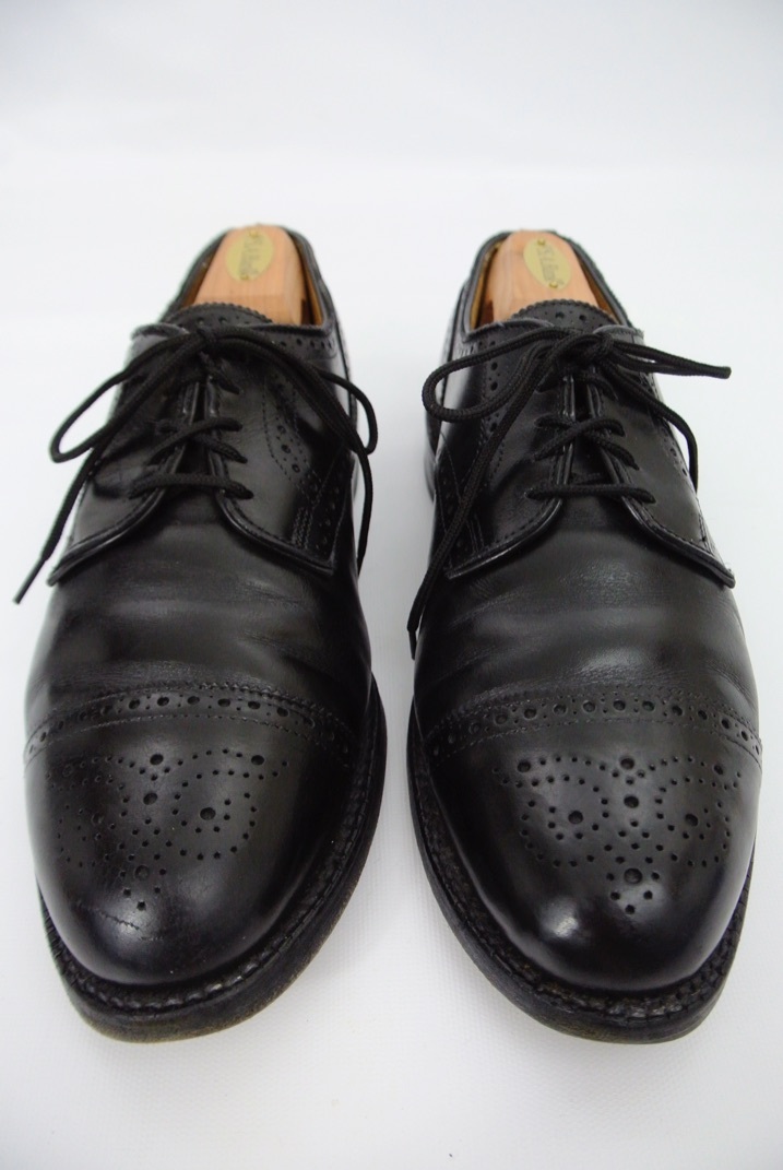 Allen Edmonds Lexington Black Leather Cap Toe Wingtip Men