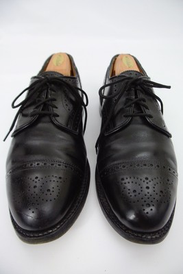Allen Edmonds Lexington Black Leather Cap Toe Wingtip Men display picture 3