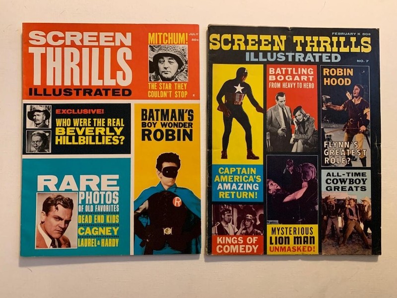 2 ISSUES OF SCREEN THRILLS ILLUSTRATED MAGAZINE (#5 NEAR MINT AND #7 GOOD +)