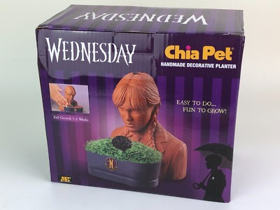 Chia Pet Wednesday with Seed Pack, Decorative Pottery Planter, Easy to Do and Fu