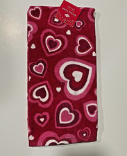 NEW VALENTINES RED PINK LOVE HEARTS KITCHEN TOWEL 15IN X 25IN FREE SHIP