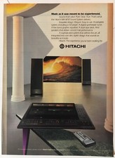 Hitachi Sound System 1988 Vintage Print Ad 7.5x10.5 Inches Wall Decor