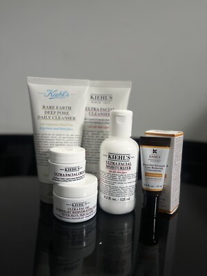Kiehl's Skin Care Set - Cleansers, Moisturizers, Mask and Serum, New (Unopened) 