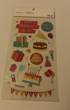 Recollections Stickers Happy Birthday Party Time Eat More Cake Banner Presents