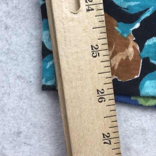 VTG Jeffrey Craig Pants Women XL Blue Floral Elastic Waist High Rise Pull On NWT - Picture 8 of 8
