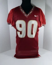 2000-10 Florida State FSU Seminoles #90 Game Used Red Jersey NP Rem 50 DP33749