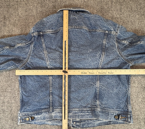 Vtg Lee Riders Mens XL Denim Jacket 80s USA Button PATD-153436 Classic Trucker - Picture 7 of 12