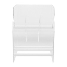 Acrylic Label Roll Holder Dispenser: Adjustable Sticker Stand - 3 Slots Sticker