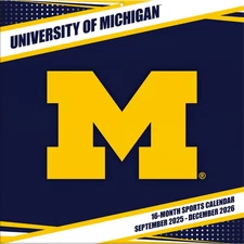 Turner Licensing,  NCAA Michigan Wolverines 2026 Wall Calendar, 12'' X 12'', 16-