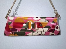 Vintage Guess Pink  Floral Design Clutch Bag ...