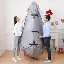 Grey 9 Ft Large Christmas Tree Storage Bag 9 Foot Tree, Upright Storage Solution