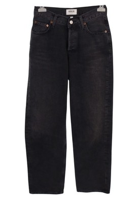 Agolde Damen Jeans Gr. 34 (24) Schwarz Baumwolle Jeanshose Denim