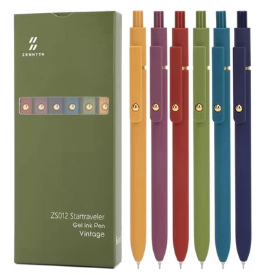 Ddaowanx Gel Pens 6 Pcs 0.5Mm Quick Dry Black Ink Pens Fine Point Smooth Writing