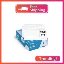 Aimoh #10 Single Left Window Envelopes -Gummed Closure -Size 4-1/8x9-1/2 Inches
