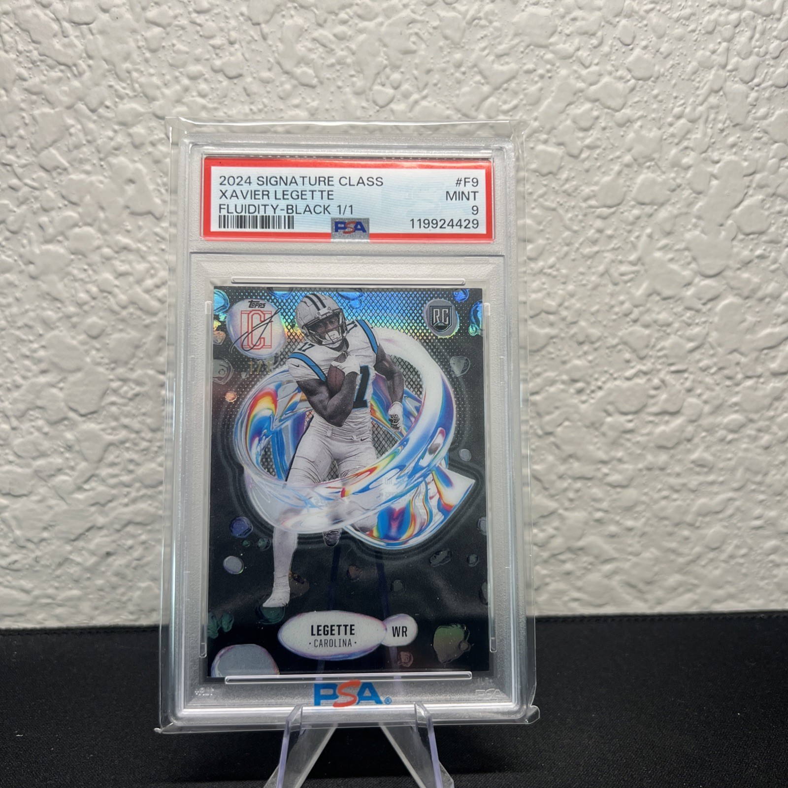 Xavier Legette Topps Signature Class Fluidity #F9 Black 1/1