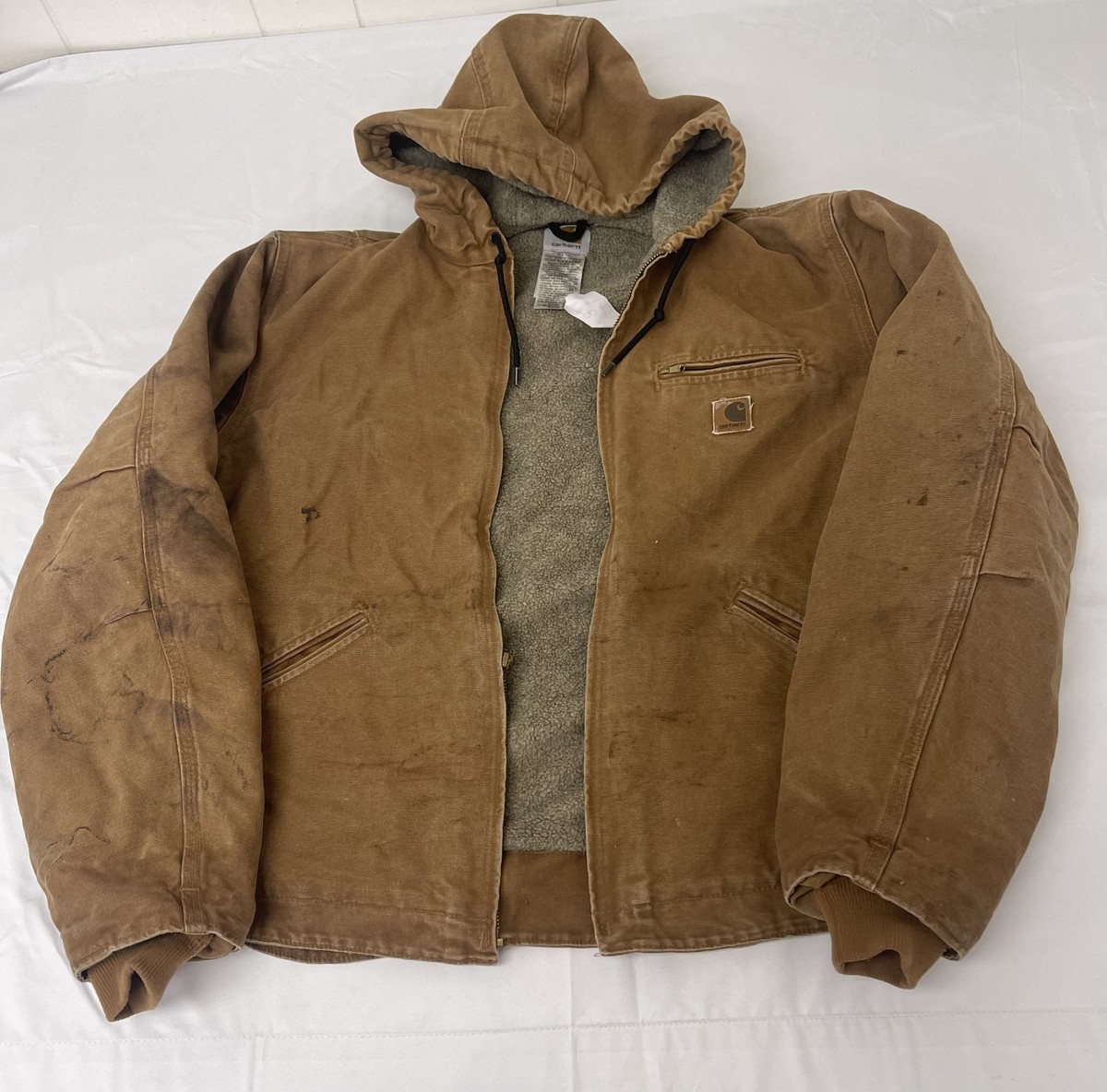 Carhartt Sandstone Sherpa-Lined Sierra Jacket Men's size L Regular