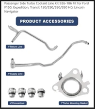 926-186 Passenger Side Turbo Coolant Line Kit JETUPLUSLLC Transit 150/250/350/35
